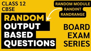 Board Exam Series || Random Module || Output Based Questions || Tamil