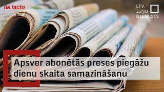 Latvijas Pasts varētu samazināt dienas preses piegādei