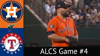 Astros VS Rangers ALCS Condensed Game 4 Highlights  10/19/23