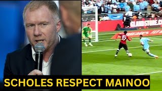 Paul Scholes can't stop PRAISING Kobbie Mainoo after Performance help Man united to FA trophy🏆