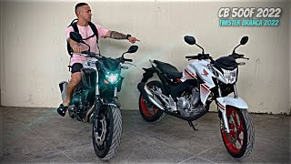 CB 500F 2022 VS CB TWISTER BRANCA 2022