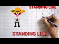 learn to draw standing line standing line how to draw standing line how to teach standing line