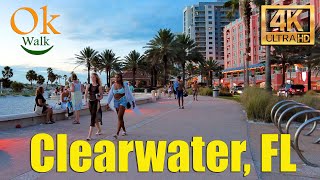[4k] Clearwater Beach Florida Sunset Walk - July 2nd, 2022
