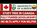 Canada Scholarships 2024-2025 - Fully Funded University of Alberta Masters Scholarships in Canada