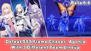 [Beta 6.6] Honkai Impact 3 SEA - Defeat SSS Aponia With 3 Different Team Lineup