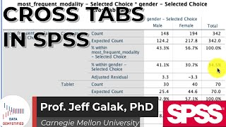 Cross Tabs with SPSS Tutorial (SPSS Tutorial Video #7)