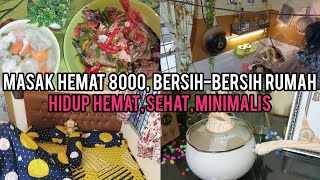 Rutinitas sehari-hari IRT Di rumah kontrakan masak hemat 8000, Bersih-bersih rumah #dailyvlog