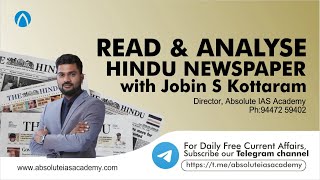 Read & Analyse Hindu Newspaper With Jobin S Kottaram