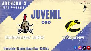 Espartanos CDMX vs Comanches Jornada 4 Juvenil Oro