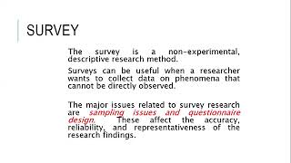 survey based research | part 1