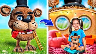 We Build a Tiny House for Freddy Fazbear! Five Nights At Freddy’s! Extreme Hide and Seek with FNaF!