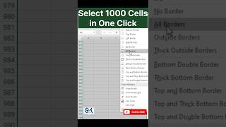 Auto 1000 Cells Select in Excel #shorts #youtubeshorts #synergymtech