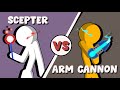 Supreme Duelist Stickman Animation: Scepter vs Arm Cannon