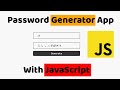 Random Password Generator App in JavaScript || Easy Coding