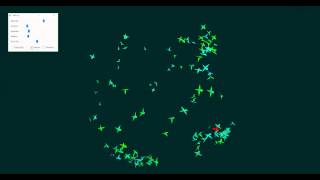 Flocking simulation demo