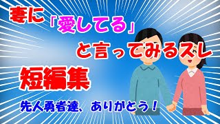 【2ch面白いスレ/ほのぼのスレ】妻に「愛してる」と言ってみるスレ短編集【ゆっくり解説】