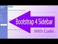 Bootstrap 4 sidebar menu with submenu responsive  with code 2018