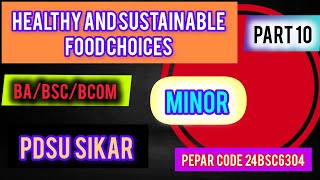 Healthy and sustainable food choices ba 3rd semester