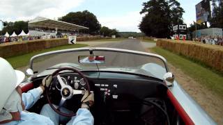 Stirling Moss drives his Porsche 718 RS 61 at Goodwood