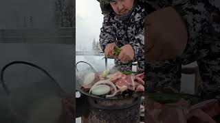 Garlic shoots with meat🥩 / Чесночные побеги с мясом🥩