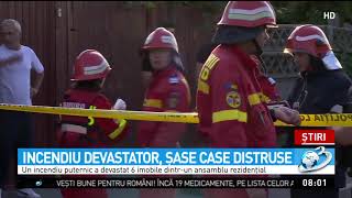 Incendiu devastator în Capitală. Șase imobile au fost devastate