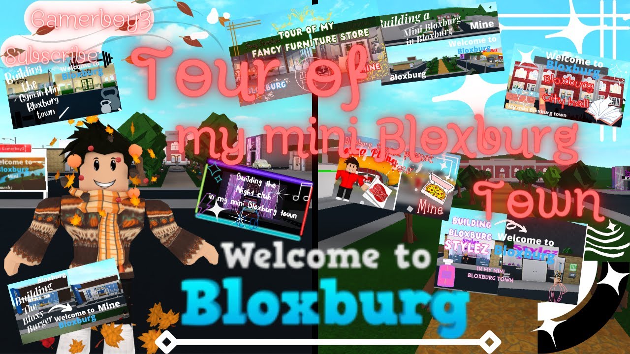 Bloxburg Full Tour Of My Mini Bloxburg Town Bloxburgbuilds Bloxburg