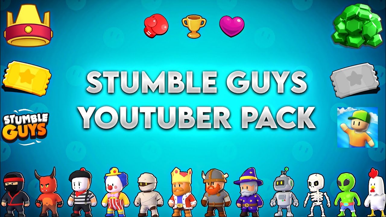 Stumble Guys YouTubers Pack | Stumble Guys Thumbnail Pack | Stumble ...