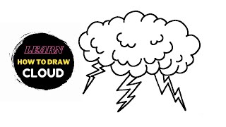 How To Draw Cloud | Rain Cloud Directed Drawing | Step By Step
