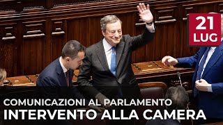 Intervento del Presidente Draghi alla Camera