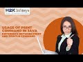 Usage of Print Command In Java | Difference Between PRINT And PRINTLN Command | Java Course
