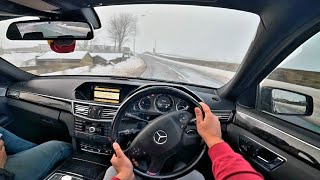 265 BHP Mercedes-Benz W212 E350 CDI 3.0 V6 Diesel Automatic [ICY ROADS] POV Drive