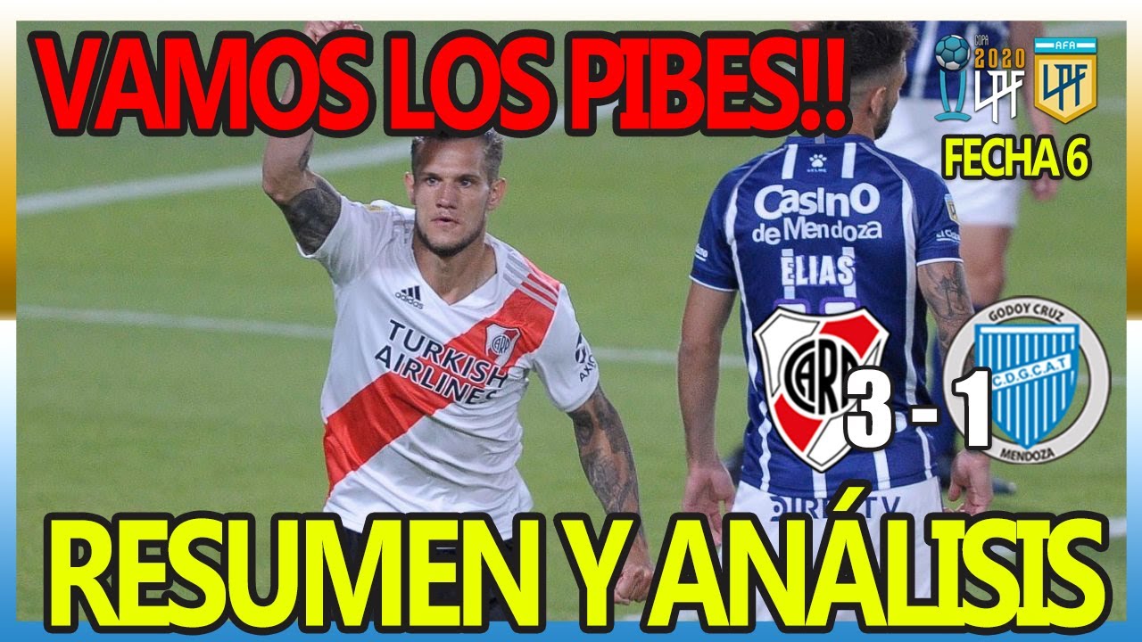 RIVER PLATE Vs GODOY CRUZ [3-1] - Goles, Resumen Y Análisis - Copa ...