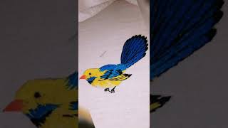 Bird embroidery #shorts#bird