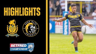 HIGHLIGHTS | Whitehaven 0-40 York Knights | Betfred Championship Round 22