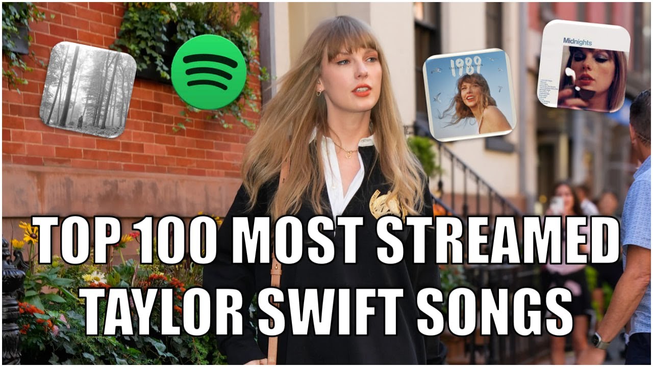 Top 100 Most Streamed Taylor Swift S Songs Combined On Spotify All