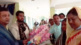 সাঘাটায় ভরতখালীতে ইউপিতে নবনির্বাচিত চেয়ারম্যান ও সদস্যদের বরণ অনুষ্ঠান।