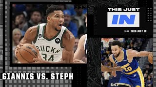 Steph Curry faces Giannis Antetokounmpo in what could be a NBA Finals preview 👀 | This Just In