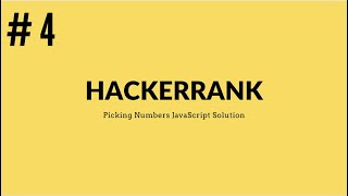 HackerRank: Picking Numbers (JavaScript Solution)