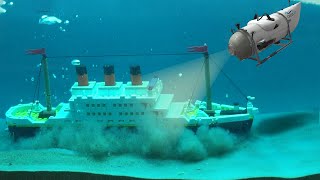Lego Titan Submarine Missing Experiment - Lego Titanic Sinking Simulation
