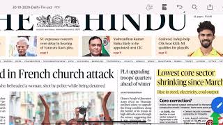 The Hindu Newspaper Analysis 30 October 2020