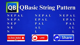 QBasic Tutorial:: String Pattern Printing N, NE, NEP, NEPA, NEPAL In HINDI