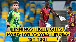 Pakistan vs West Indies | 1st T20I | 1st Innings Highlights | PCB | MA2E
