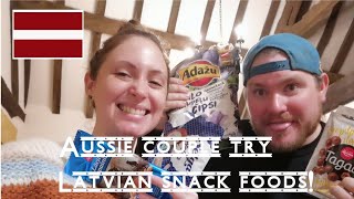 Aussie Couple Try Latvian Snack Foods ||