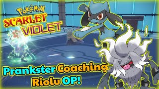 Prankster COACHING RIOLU Cheers On It's Team! - Pokemon Scarlet/Violet VGC Reg H Wifi Battles