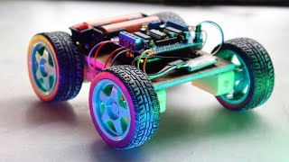 How to Make DIY Arduino Bluetooth control car at Home with Arduino UNO, L293D Motor Driver, HC-05