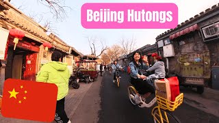 Exploring Beijing's Hutongs \u0026 Houhai Lake Bay | Busy Saturday Afternoon | 4K POV ASMR