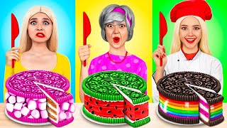 Me vs Grandma Cooking Challenge | Cake Decorating Cooking Hacks by YUMMY JELLY