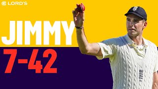 Jimmy Anderson Takes 7-42 (and 500th Test Wicket) at Lord's! |  England vs West