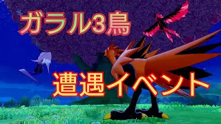 【ポケモン剣盾】ガラル３鳥との遭遇イベントinダイ木の丘