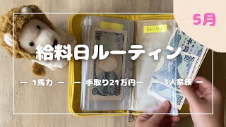 【給料日ルーティン】2024年5月の予算立て/3人家族/1馬力/手取り21万円／今月は家族の誕生日があるので予算多め